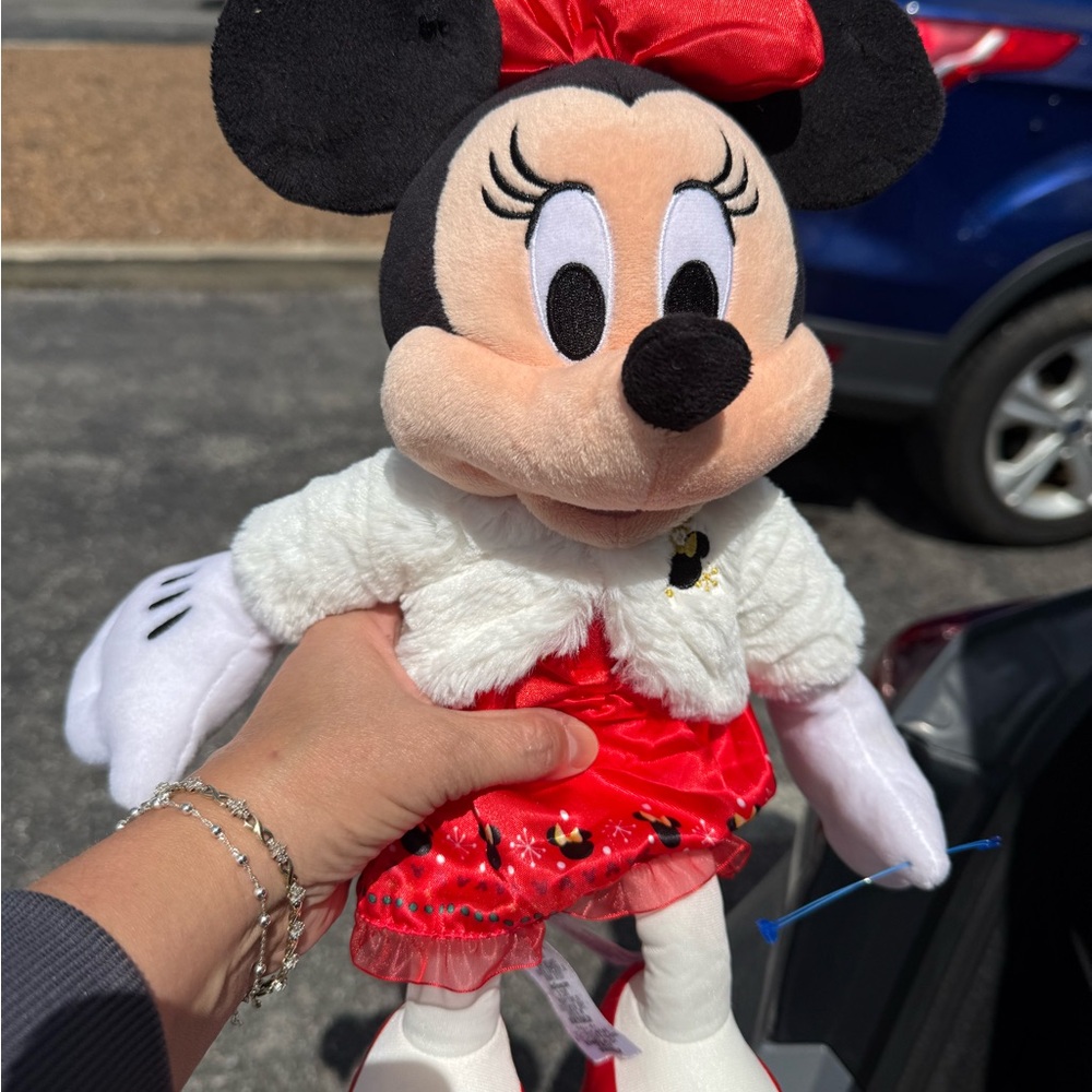 Disney Minnie Mouse Plush Toy - Black, Red, and White